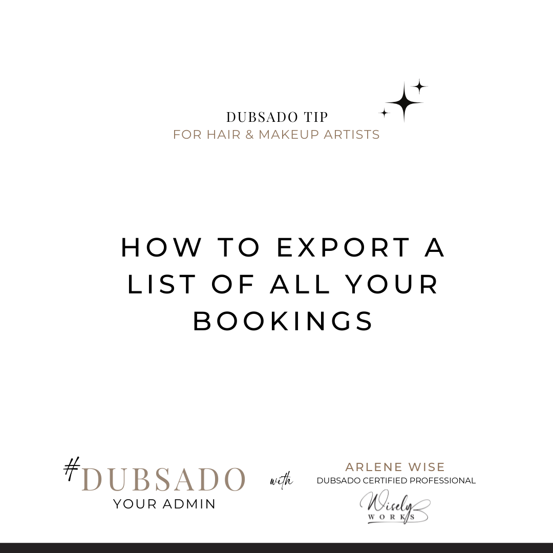 How to export a list of bookings